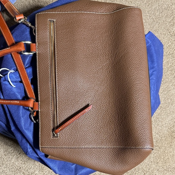 Dooney & Bourke Tan Leather Satchel - Picture 2 of 10